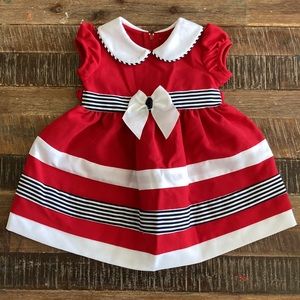 Bonnie Baby Red Dress - Size 3-6 months